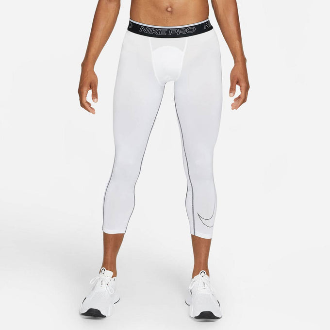 Nike Men's Pro 3/4 Compression Pants  White