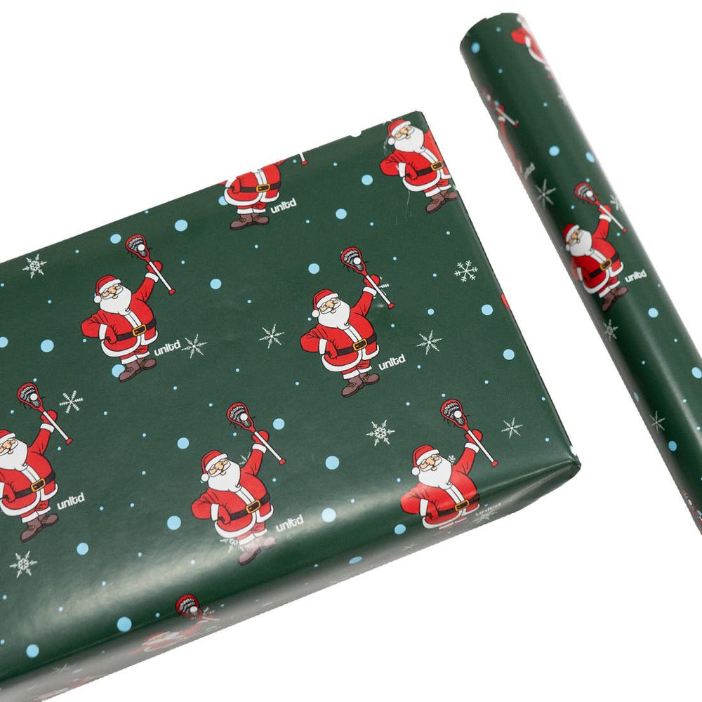 Santa Lacrosse Wrapping Paper