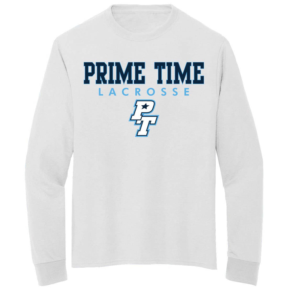 Prime Time Long Sleeve Lacrosse Tee front view