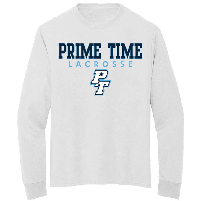 Prime Time Long Sleeve Lacrosse Tee front view
