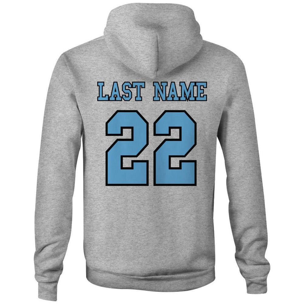 Custom Explode lacrosse hoodie back view