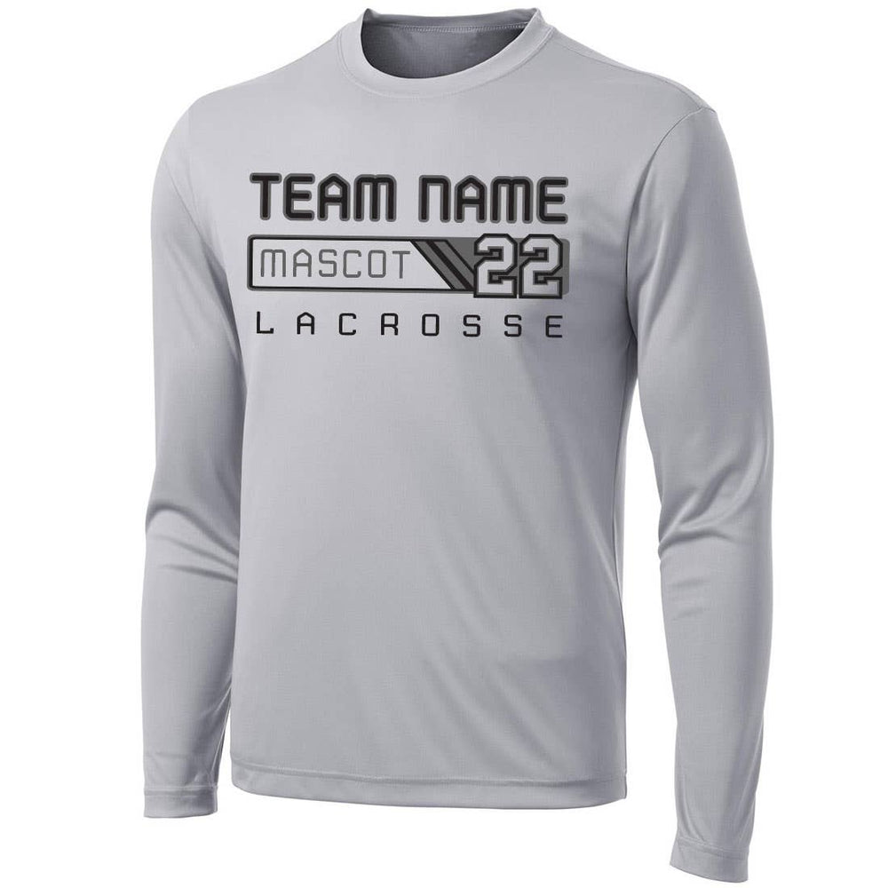 Custom Cadet Long Sleeve Lacrosse tee front view