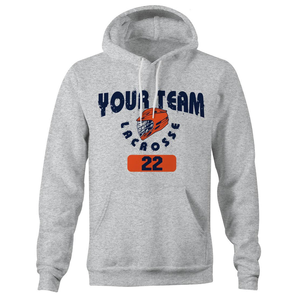 Custom Explode lacrosse hoodie front view