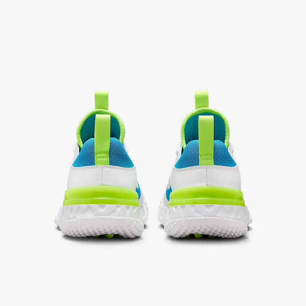 Nike Huarache 9 Elite Blue and Volt Limited Edition Lacrosse Turf Shoes