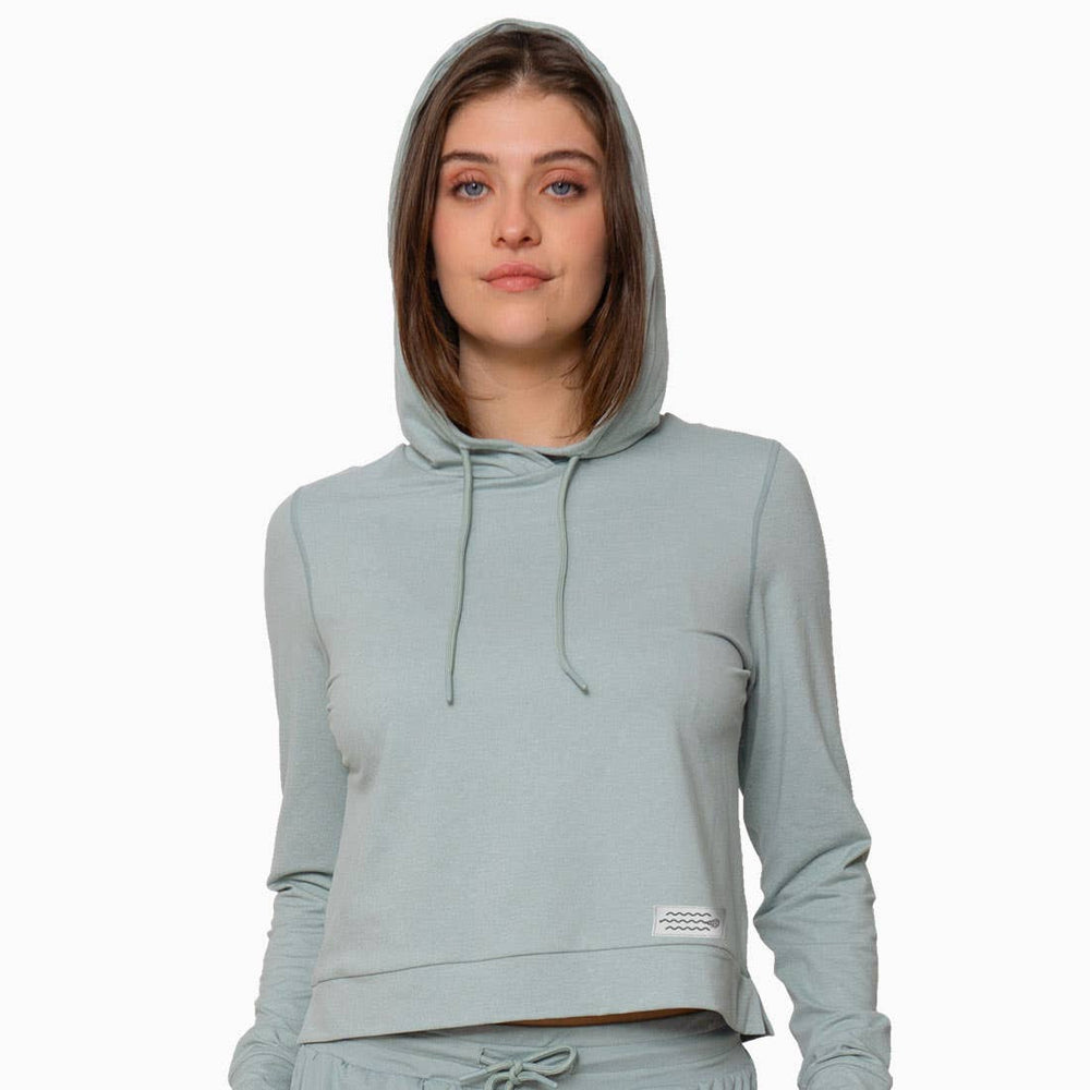 Cloud 9 Women's Lacrosse Cropped Hoodie - Sage