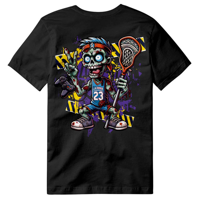 Zombie Gamer Lacrosse Tee