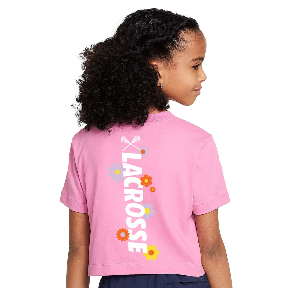 Nike Floral Girl's Cropped Lacrosse Tee