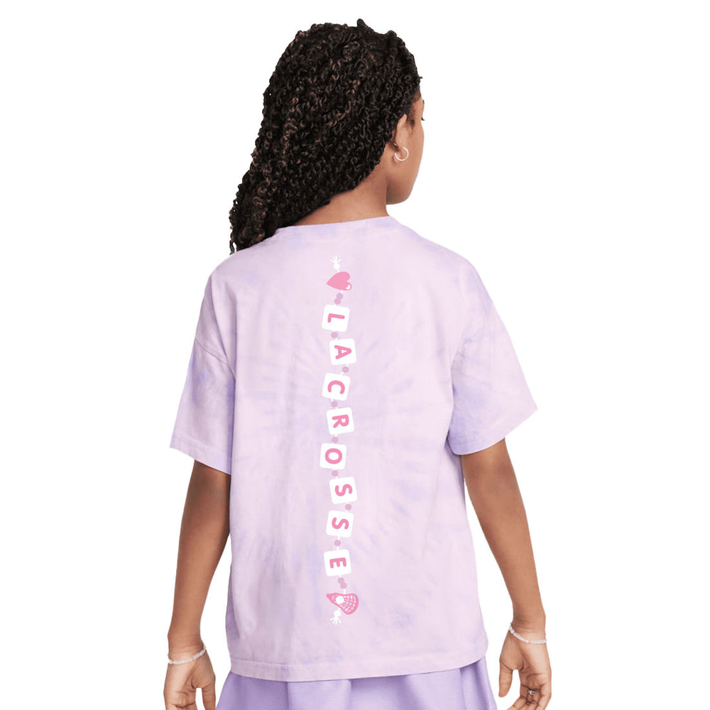 Hydrangea Tie Dye Girl's Lacrosse Tee