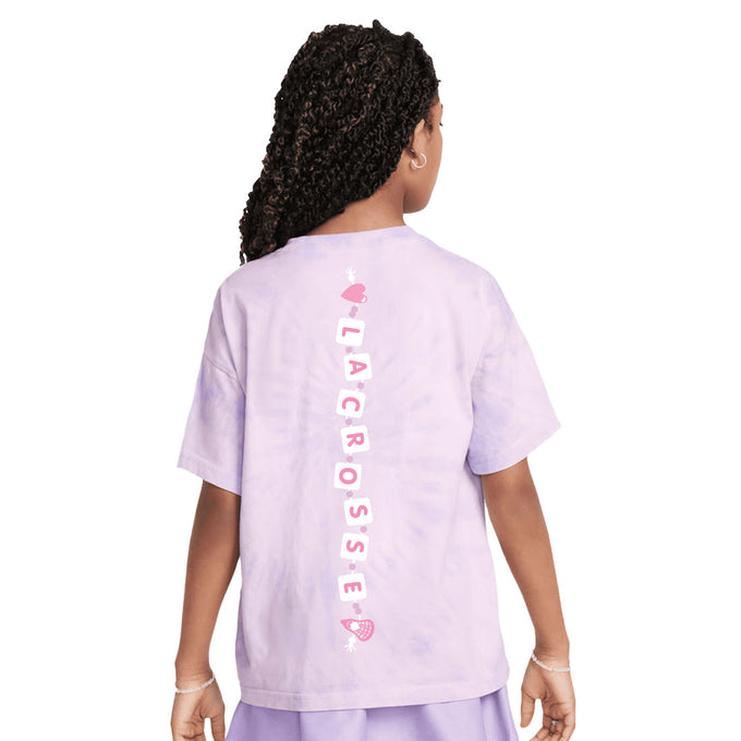 Hydrangea Tie Dye Girl's Lacrosse Tee