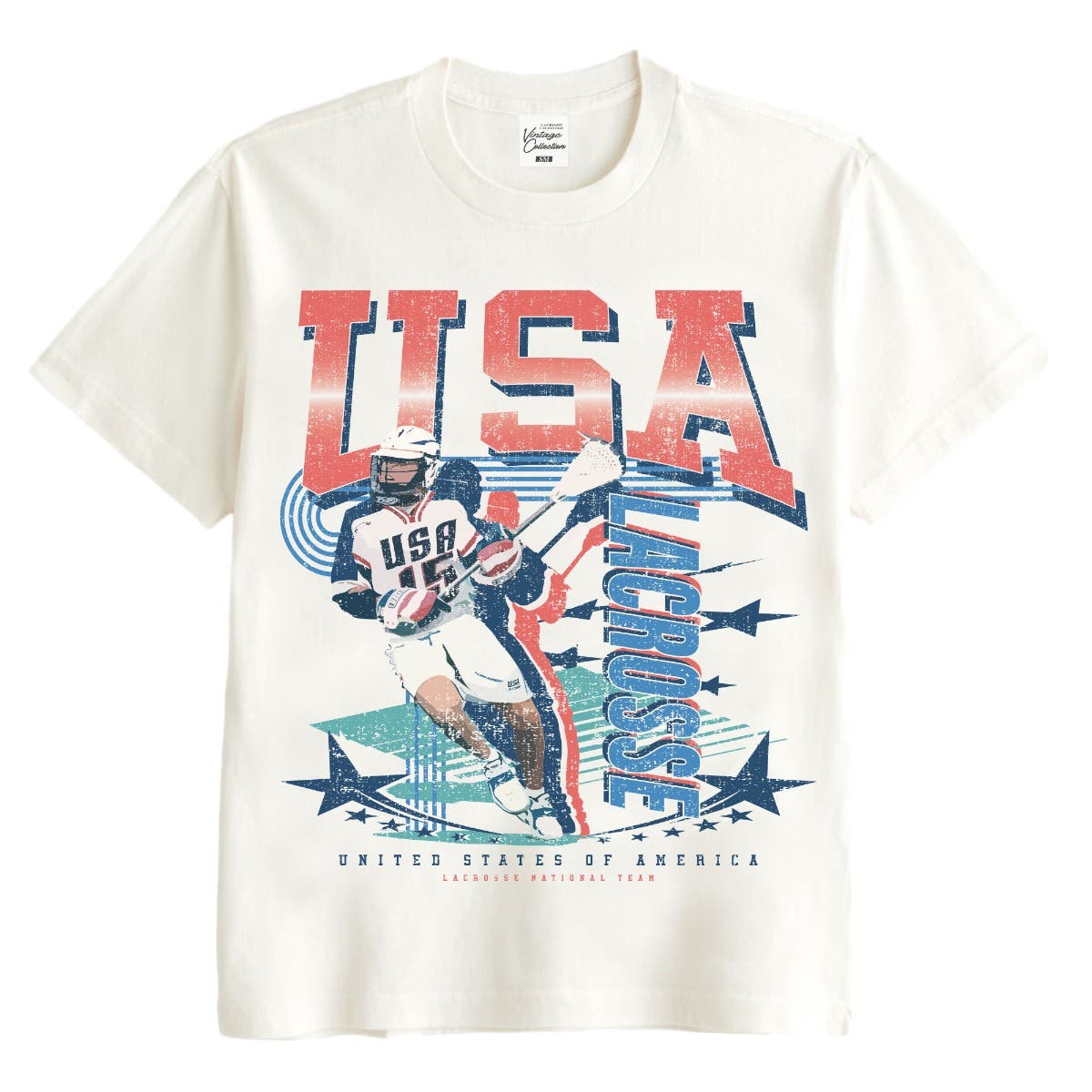 USA Vintage Lacrosse Tee