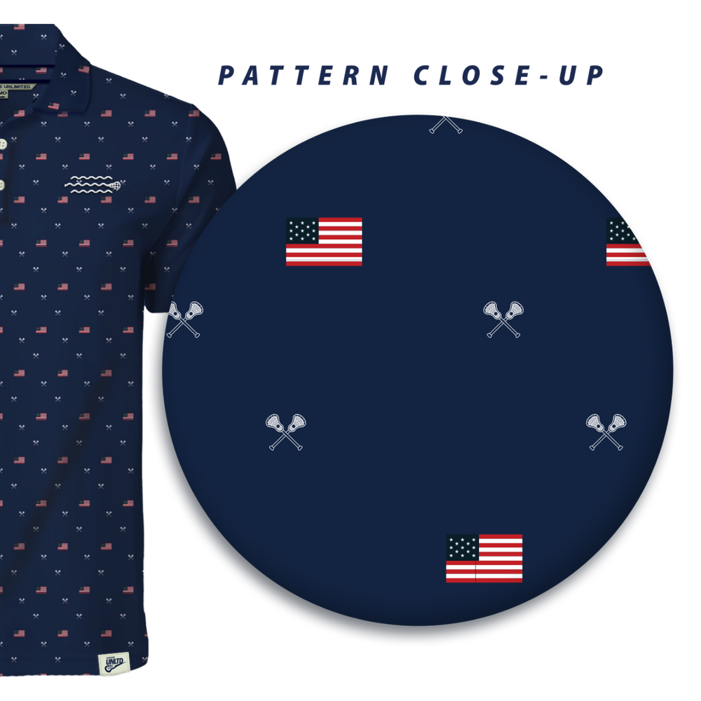 Stars & Sticks Lacrosse Polo