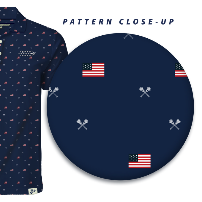 Stars & Sticks Lacrosse Polo