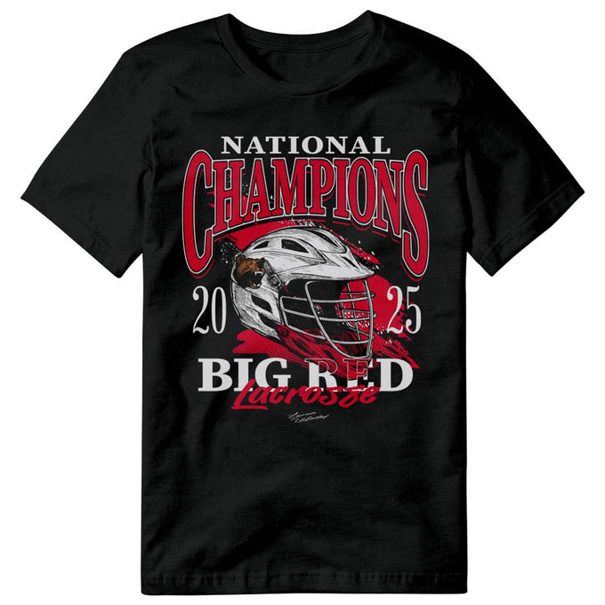 Big Red 2025 National Champions Lacrosse Tee