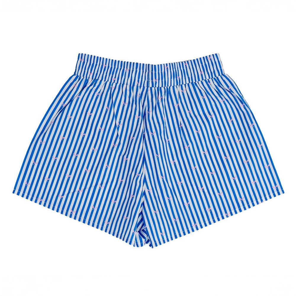 Blue Stripe Women's Boxer Shorts