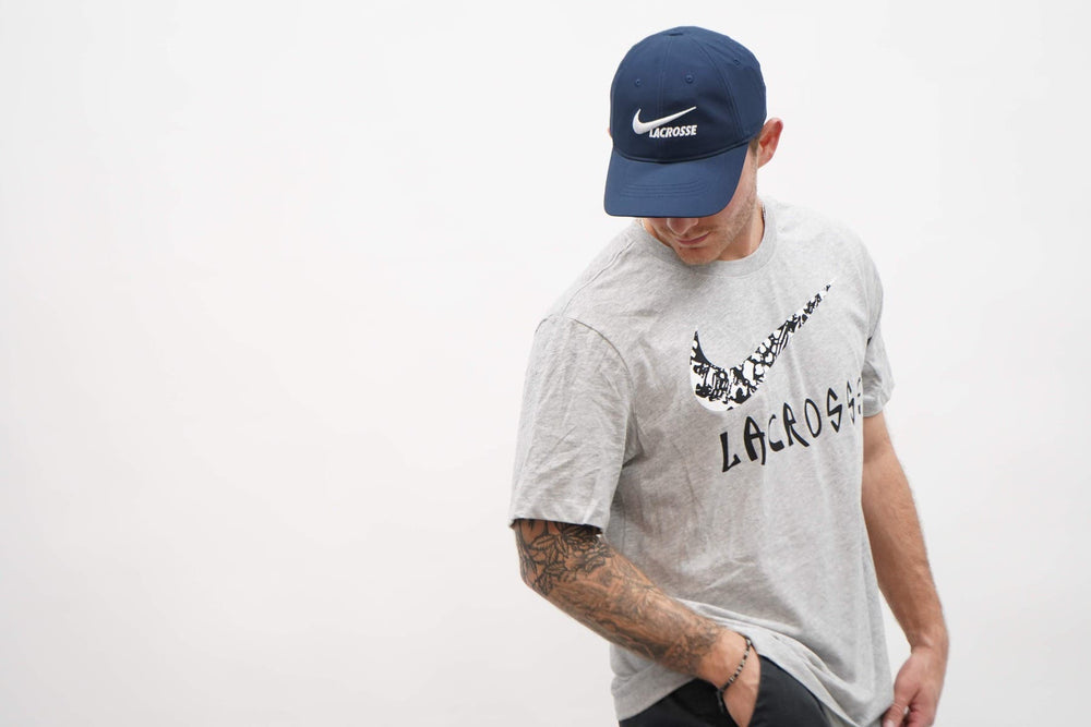 nike gray lacrosse tee