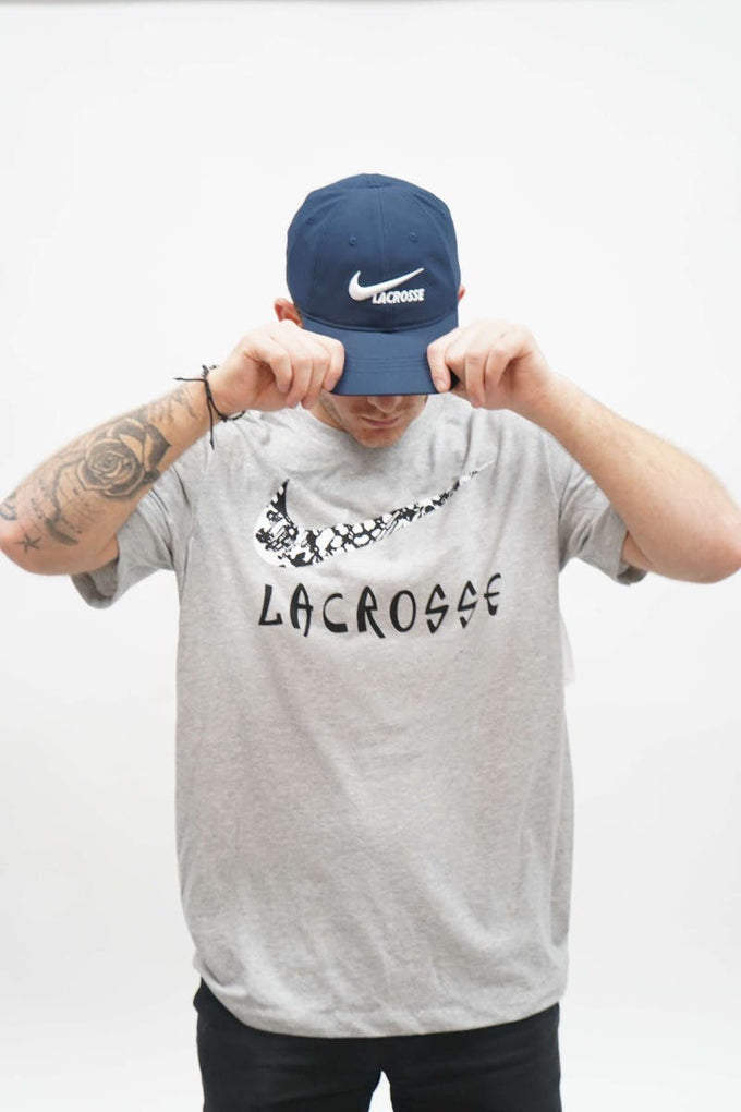 nike gray lacrosse tee