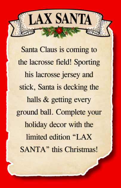 Lacrosse Santa Collectible description