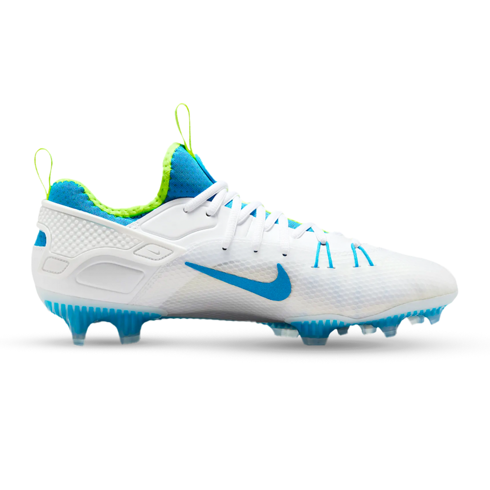 Nike Huarache 9 Elite Blue and Volt Limited Edition Lacrosse Cleats