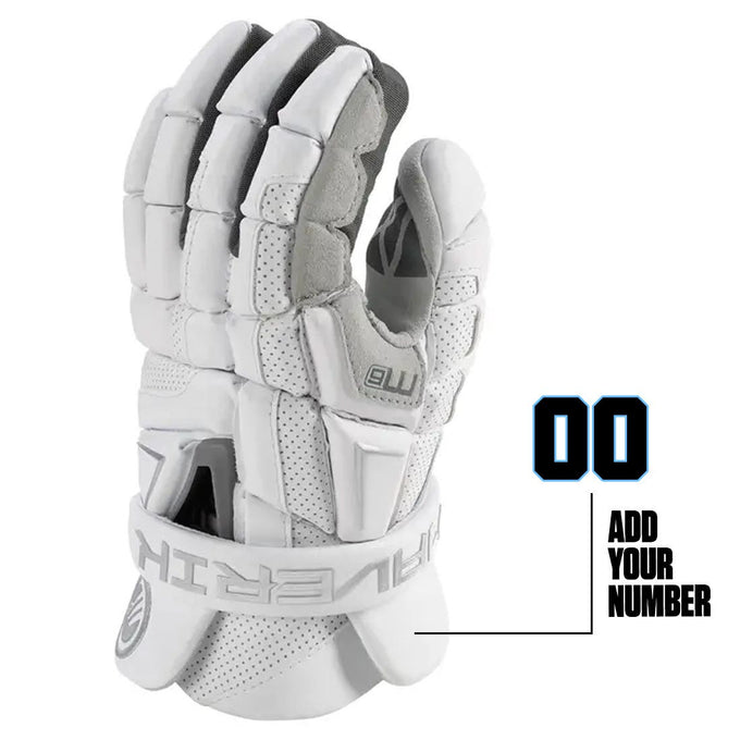 Maverik M6 Lacrosse Gloves - White