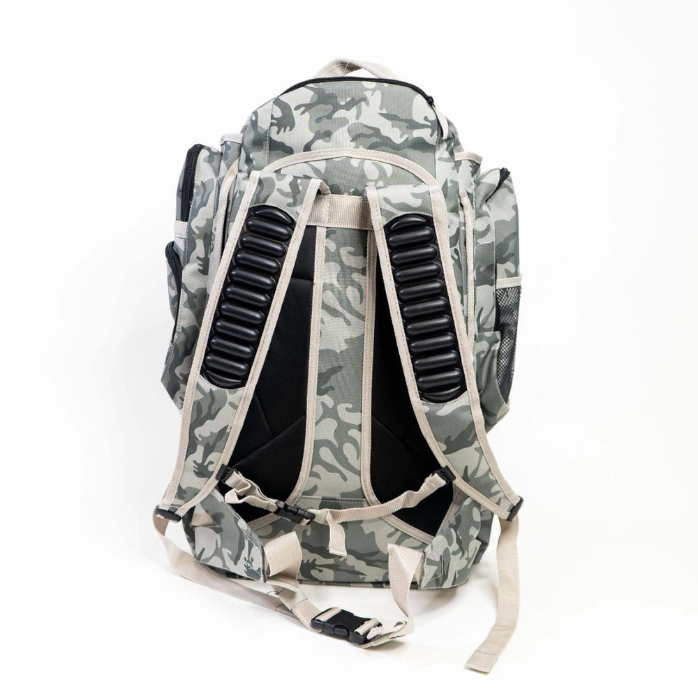 Grey Camo Overtime Lacrosse Bag back view
