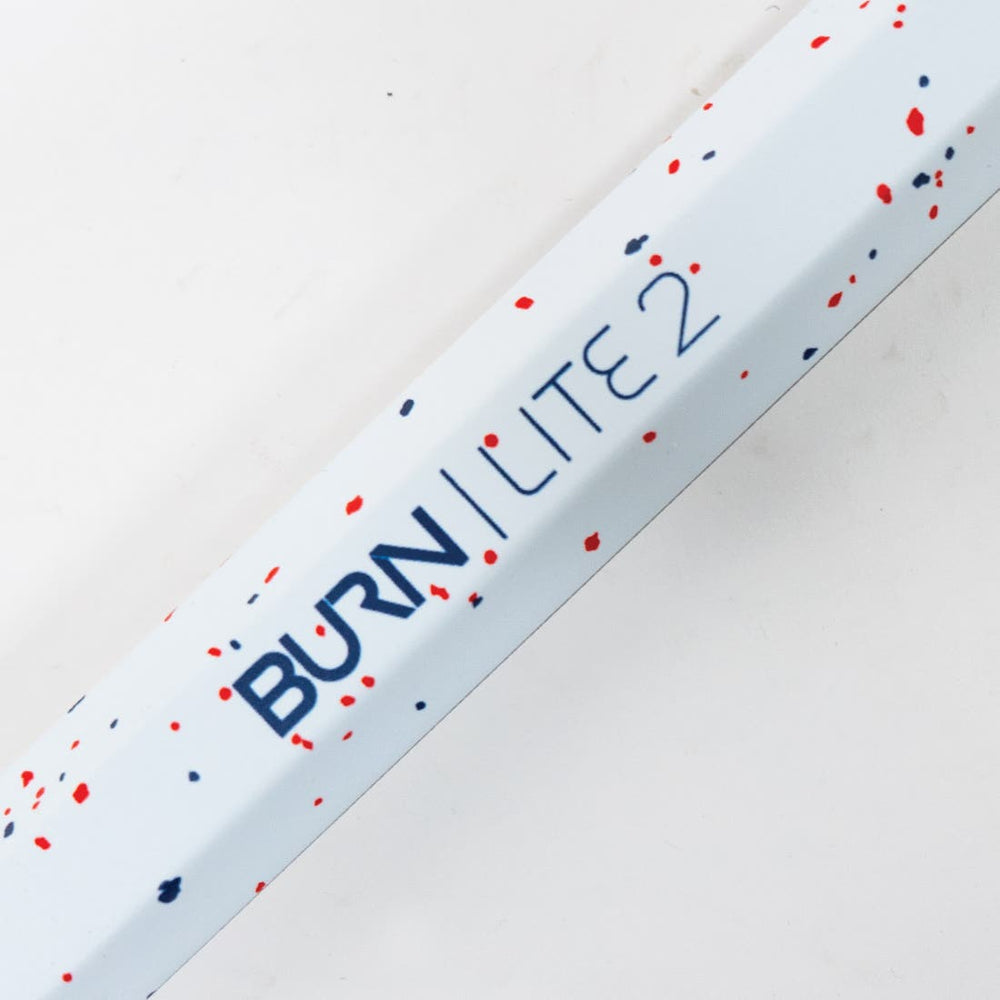 Warrior Burn Lite 2 LE Speckled Lacrosse Shaft - Red/White/Blue