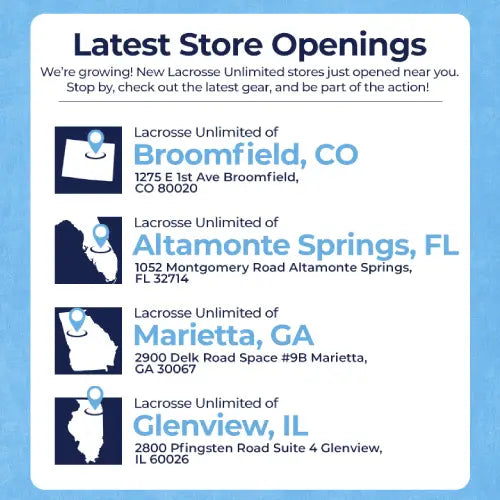 Lacrosse Unlimited Expands National Footprint with Four New Stores, Bringing Total to 55 Locations Across 15 States