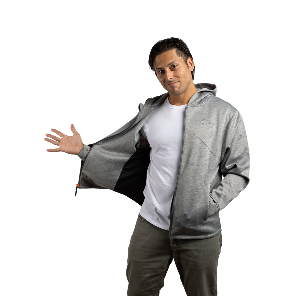 Constant Mountain Men's Infinity Pocket Hoodie- Grey 