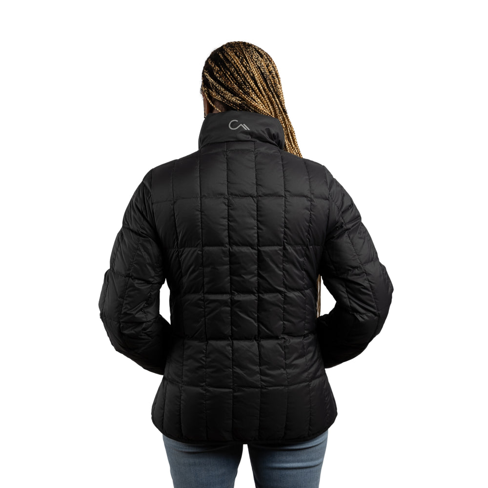 Constant Mountain Women's Infinity Pocket Down Puffer Jacket- Black