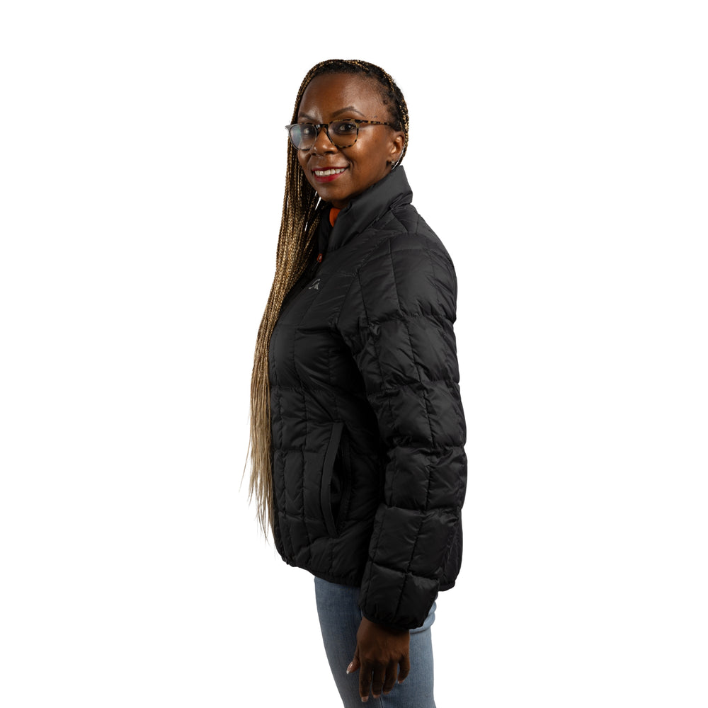 Constant Mountain Women's Infinity Pocket Down Puffer Jacket- Black