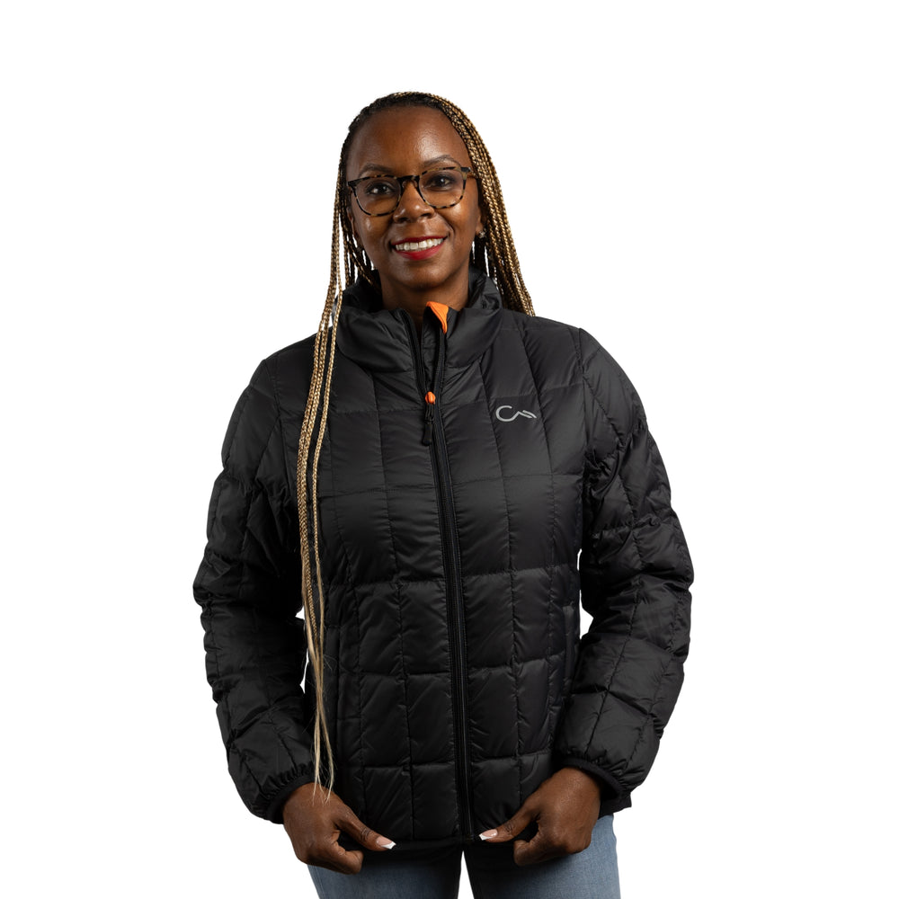 Constant Mountain Women's Infinity Pocket Down Puffer Jacket- Black