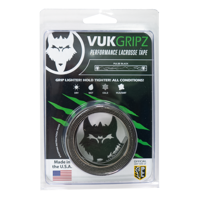 Vukgripz Pulse Lacrosse Tape- Black