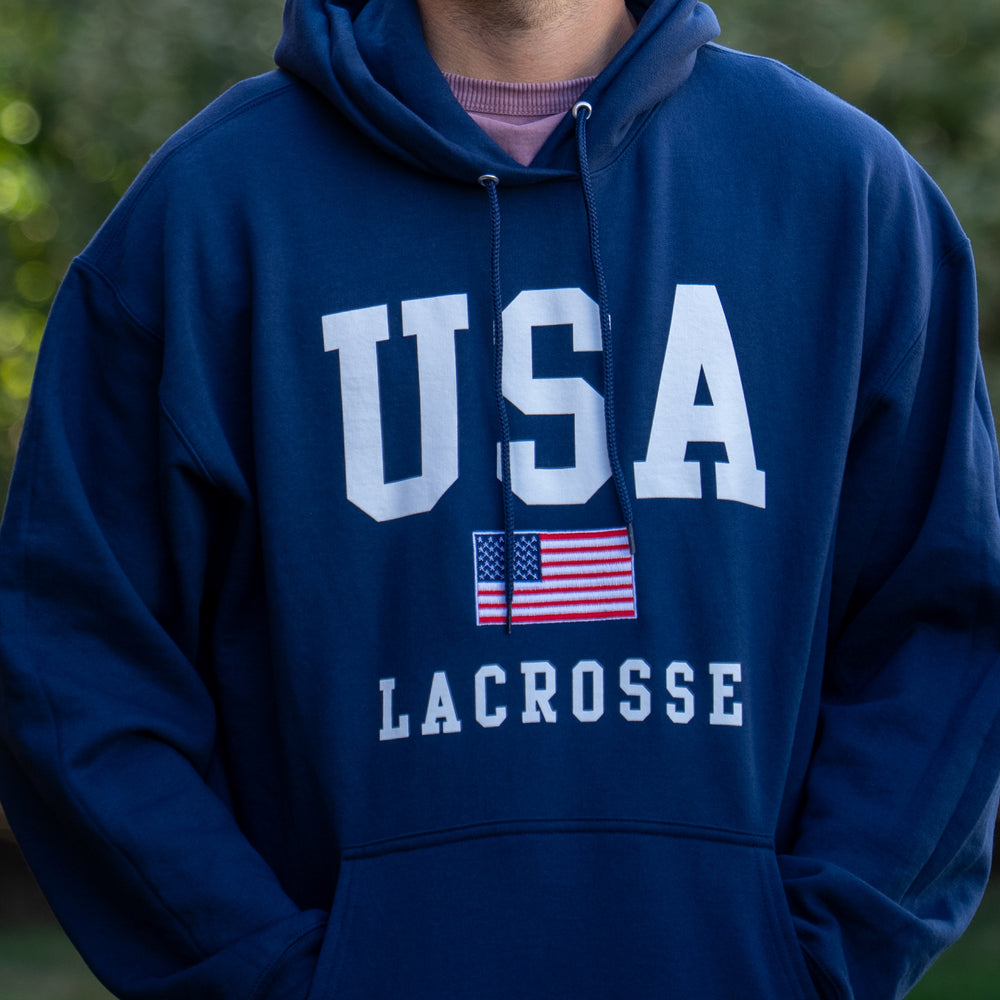 LU USA Navy Adult Lacrosse Hoodie