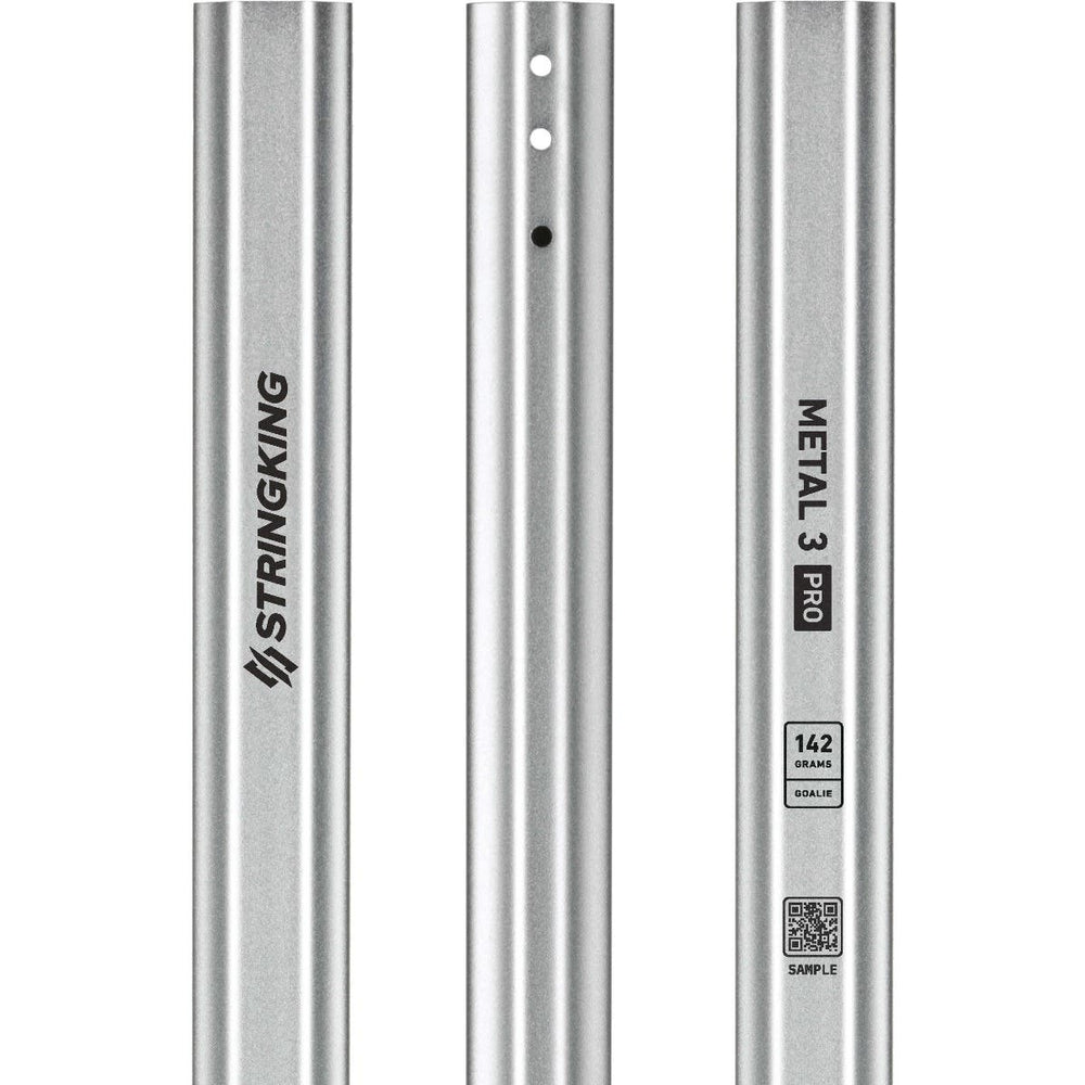 StringKing Metal 3 Pro 142 Lacrosse Shaft Goalie - Silver