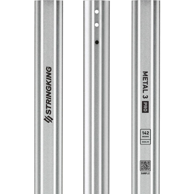 StringKing Metal 3 Pro 142 Lacrosse Shaft Goalie - Silver