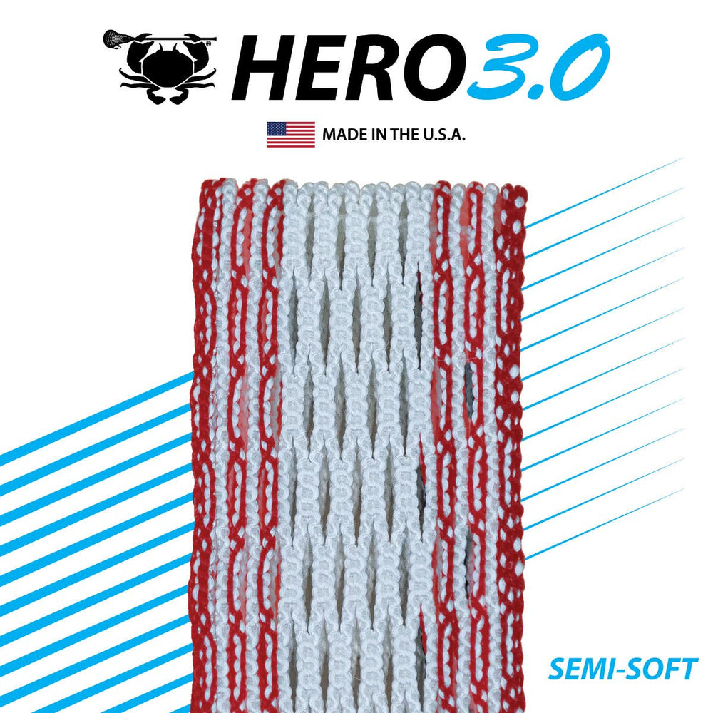 ECD Hero 3.0 Striker Lacrosse Mesh -Red