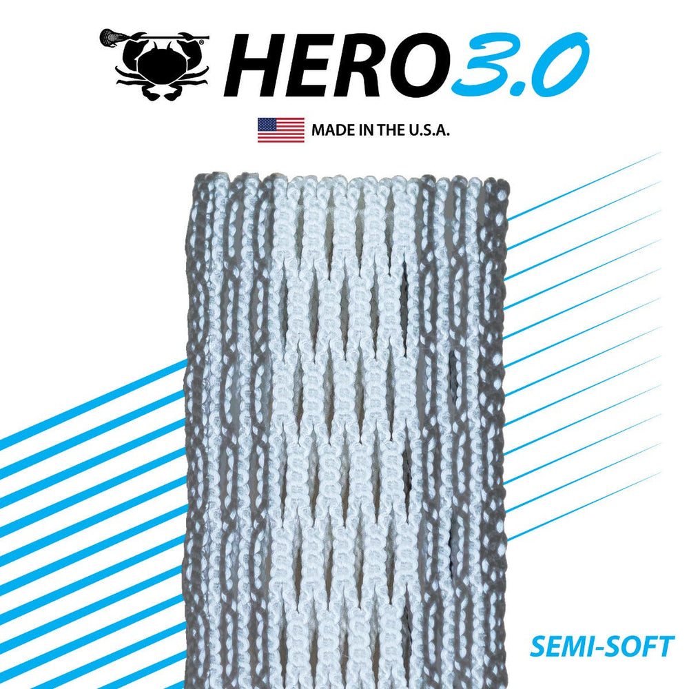 ECD Hero 3.0 Striker Lacrosse Mesh - Gray