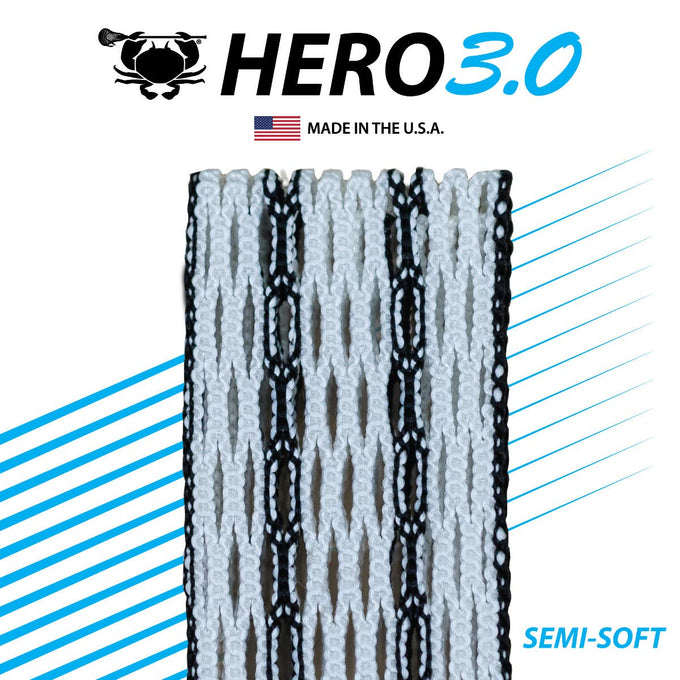 ECD Hero 3.0 Striker Lacrosse Mesh -Black