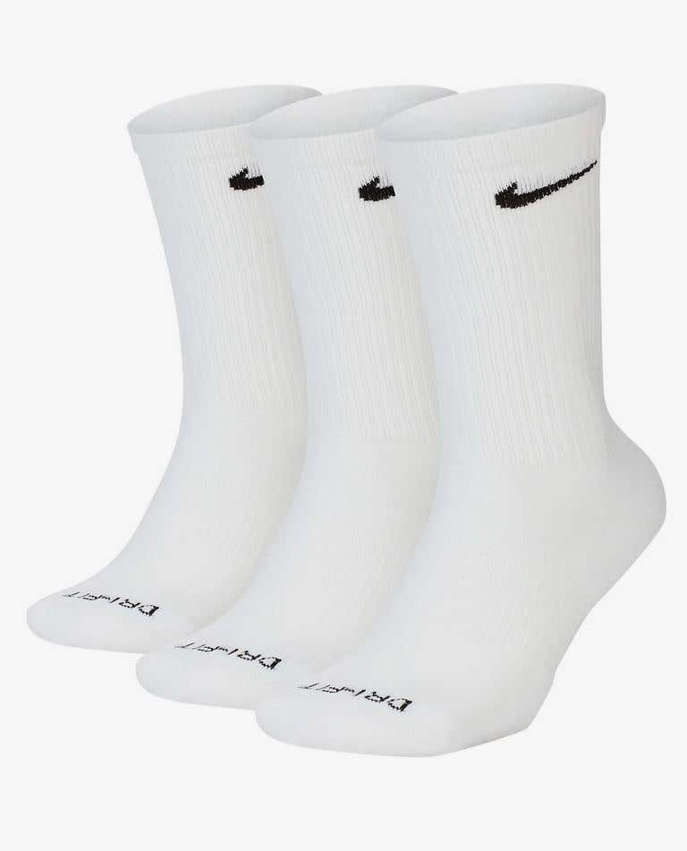 Nike 3 Pack Crew Socks Adult - White