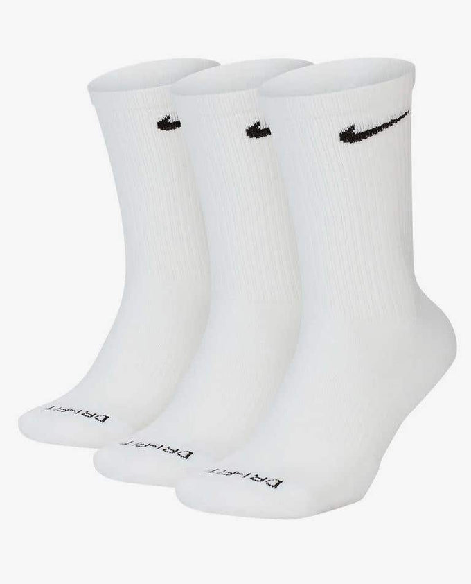 Nike 3 Pack Crew Socks Adult - White