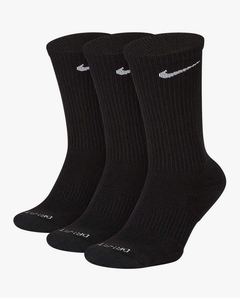 Nike 3 Pack Crew Socks Adult - Black