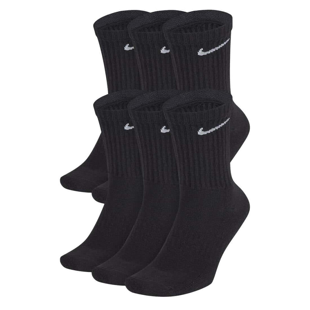 Nike 6 Pack Crew Cotton Socks - Black