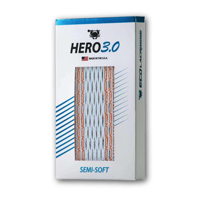 ecd hero 3.0 orange strike lacrosse mesh