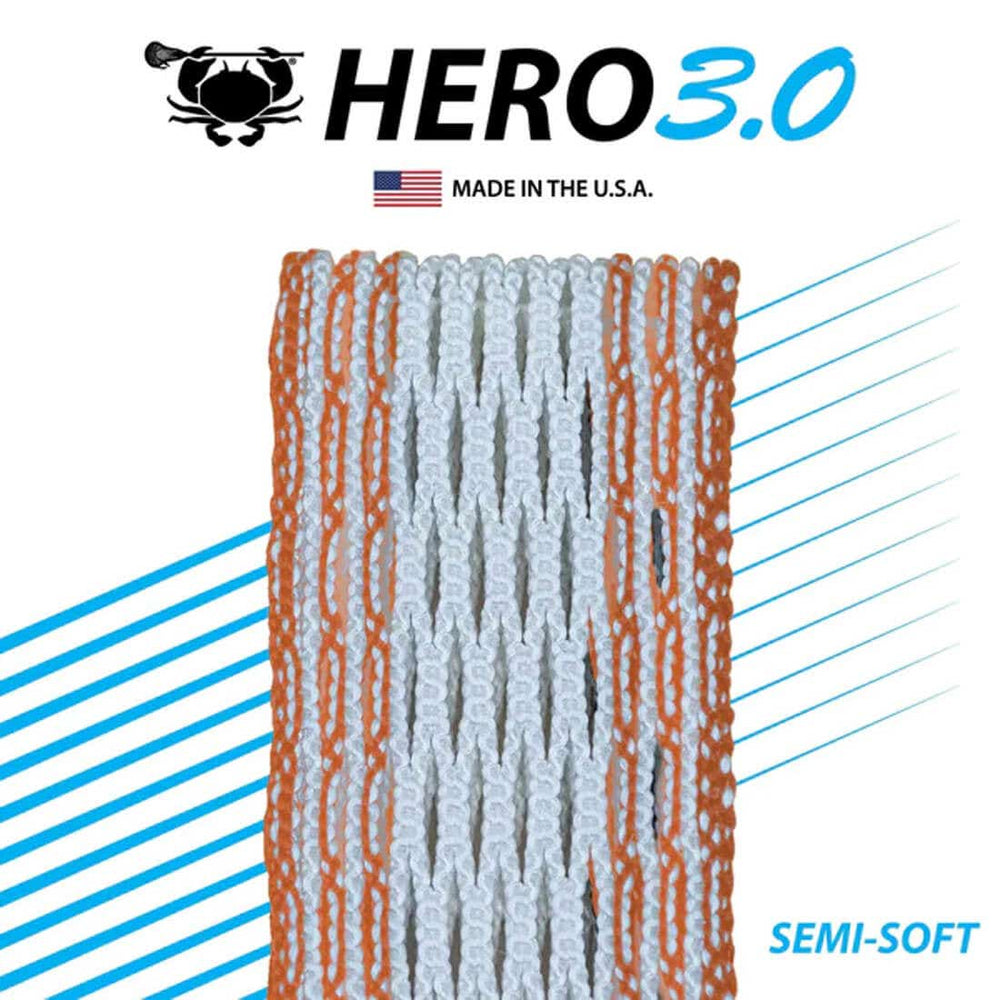 ecd hero 3.0 orange strike lacrosse mesh