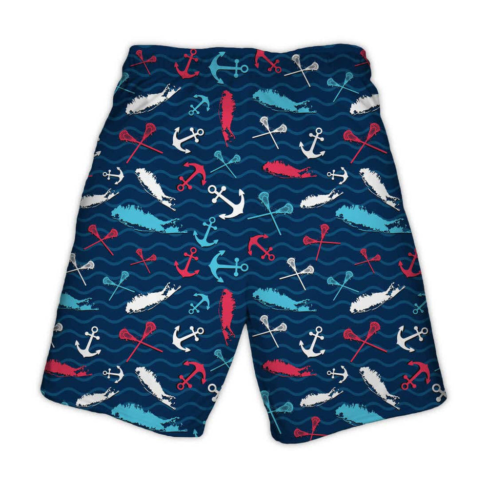 Long Island Anchor Lacrosse Shorts - Back