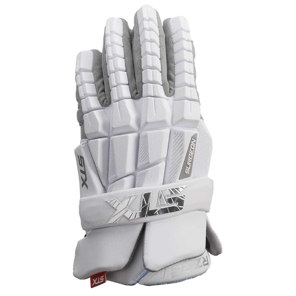 tx surgeon rzr 2 lacrosse glove - White