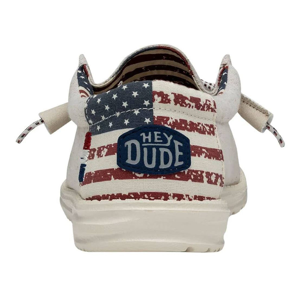 hey dude wally off white patriotic back view