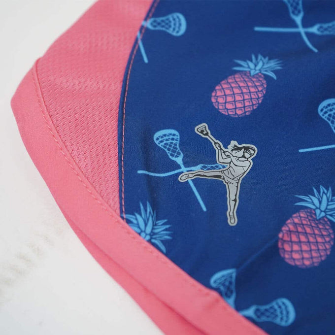 rebel girls lacrosse short pineapples