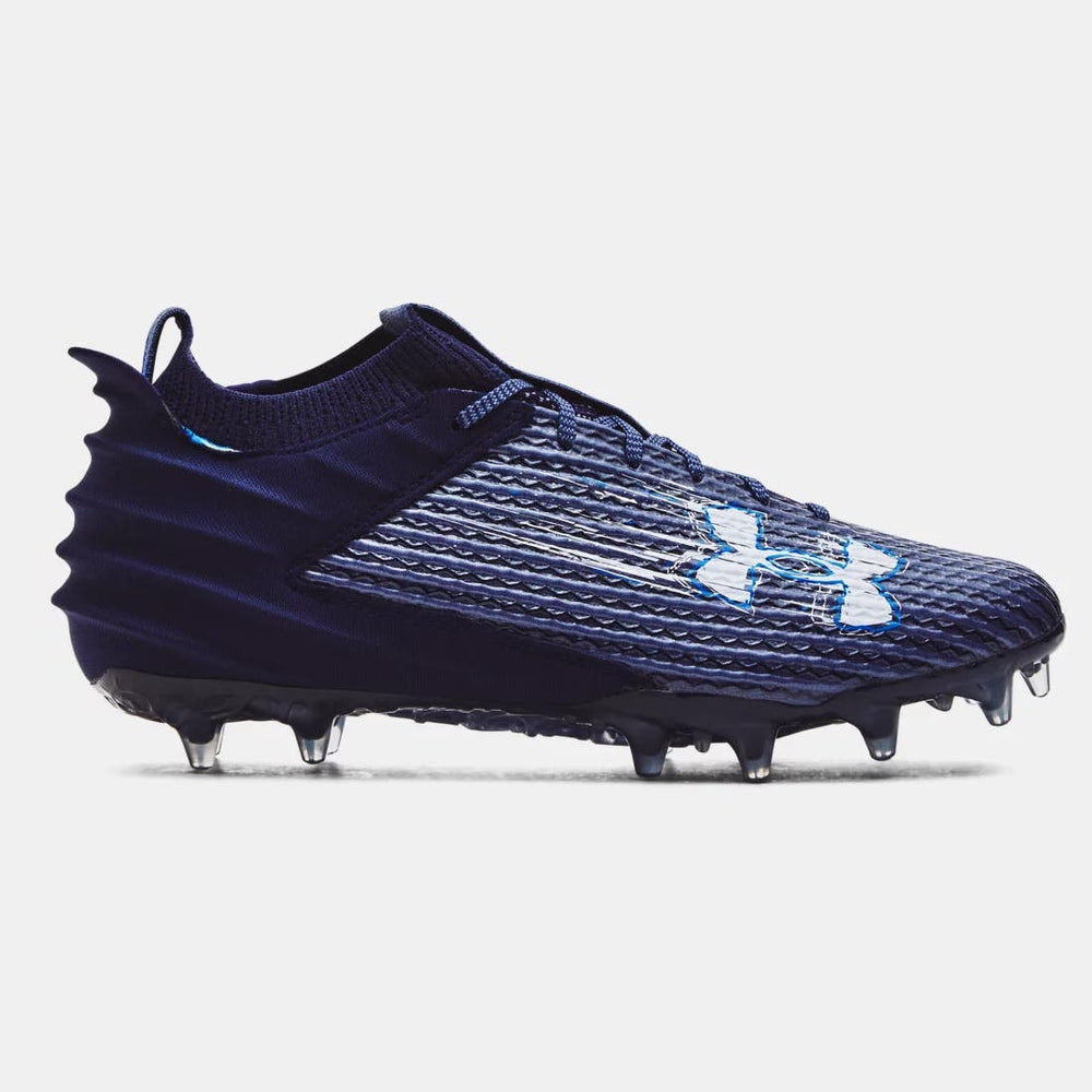 under armour blur smoke 2.0 cleat side view - Navy