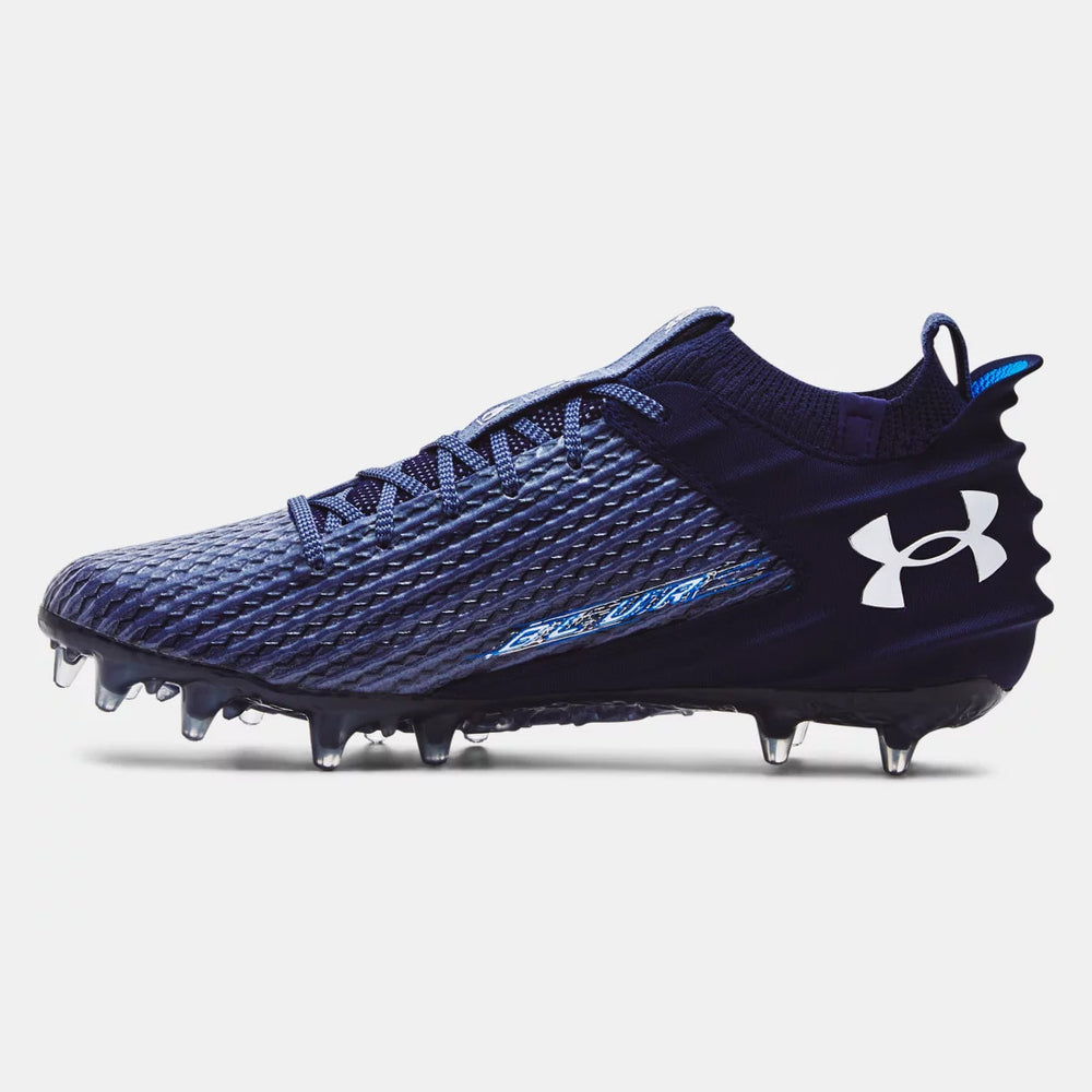 under armour blur smoke 2.0 cleat side view - Navy