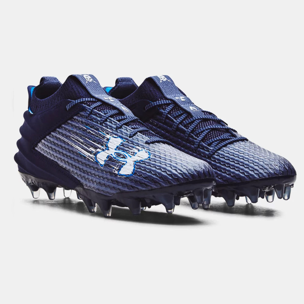 under armour blur smoke 2.0 cleat side view - Navy